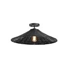Savoy House Meridian M60074MBK 1-Light 60W Matte Black Semi Flush Mount