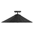 Savoy House Meridian M60074MBK 1-Light 60W Matte Black Semi Flush Mount