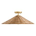Savoy House Meridian M60074NB 1-Light 60W Natural Brass Semi Flush Mount