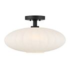 Savoy House M60075MBK 1-Light 60W Matte Black Semi Flush Mount