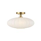 Savoy House M60075NB 1-Light 60W Natural Brass Semi Flush Mount