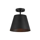 Savoy House M60076MBK 1-Light 60W Matte Black Semi Flush Mount
