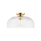 Savoy House M60080NB 1-Light 60W Natural Brass Semi Flush Mount
