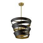 Savoy House Meridian  M70009-46 4-Lights 240W Matte Black with Gold Pendant
