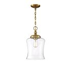 Savoy House Meridian  M70019NB 1-Lights 60W Natural Brass Pendant