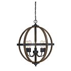 Savoy House Meridian M70041WB 5-Lights 300W Wood with Black Chandelier