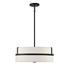 Savoy House Meridian  M70102MBK 4-Lights 240W Matte Black Pendant
