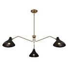 Savoy House Meridian  M7019MBKNB 3-Lights 180W Matte Black with Natural Brass Pendant