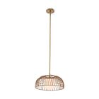 Savoy House Meridian M7043NB 1-Light 60W Natural Brass Convertible Semi Flush Mount or Rod Pendant