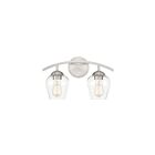Savoy House Meridian M80031BN 2-Lights 120W Brushed Nickel Vanity Light