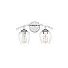 Savoy House Meridian M80031CH 2-Lights 120W Chrome Vanity Light