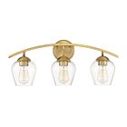 Savoy House Meridian M80032NB 3-Lights 180W Natural Brass Vanity Light