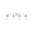 Savoy House Meridian M80033BN 4-Lights 240W Brushed Nickel Vanity Light