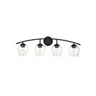 Savoy House Meridian M80033MBK 4-Lights 240W Matte Black Vanity Light