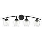 Savoy House Meridian M80033MBK 4-Lights 240W Matte Black Vanity Light