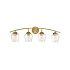 Savoy House Meridian M80033NB 4-Lights 240W Natural Brass Vanity Light