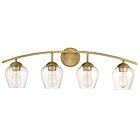 Savoy House Meridian M80033NB 4-Lights 240W Natural Brass Vanity Light