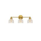 Savoy House Meridian M80035NB 3-Lights 180W Natural Brass Vanity Light