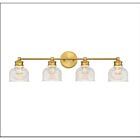 Savoy House Meridian M80036NB 4-Lights 240W Natural Brass Vanity Light