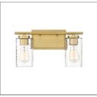 Savoy House Meridian M80037NB 2-Lights 120W Natural Brass Vanity Light