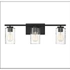 Savoy House Meridian M80038MBK 3-Lights 180W Matte Black Vanity Light