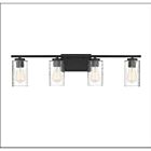 Savoy House Meridian M80039MBK 4-Lights 240W Matte Black Vanity Light