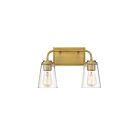 Savoy House Meridian M80043NB 2-Lights 120W Natural Brass Vanity Light