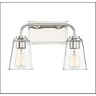 Savoy House Meridian M80043PN 2-Lights 120W Polished Nickel Vanity Light