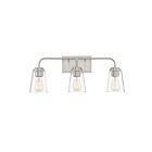 Savoy House Meridian M80044BN 3-Lights 180W Brushed Nickel Vanity Light