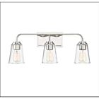 Savoy House Meridian M80044PN 3-Lights 180W Polished Nickel Vanity Light