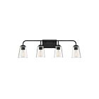 Savoy House Meridian M80045MBK 4-Lights 240W Matte Black Vanity Light