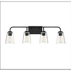 Savoy House Meridian M80045MBK 4-Lights 240W Matte Black Vanity Light