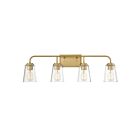 Savoy House Meridian M80045NB 4-Lights 240W Natural Brass Vanity Light