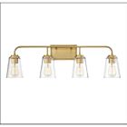 Savoy House Meridian M80045NB 4-Lights 240W Natural Brass Vanity Light