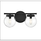 Savoy House Meridian M80046MBK 2-Lights 120W Matte Black Vanity Light