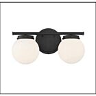 Savoy House Meridian M80047MBK 2-Lights 120W Matte Black Vanity Light