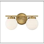 Savoy House Meridian M80047NB 2-Lights 120W Natural Brass Vanity Light