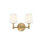 Savoy House Meridian M80050NB 2-Lights 120W Natural Brass Vanity Light