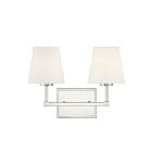 Savoy House Meridian M80052PN 2-Lights 120W Polished Nickel Vanity Light