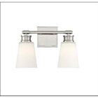 Savoy House Meridian M80054BN 2-Lights 120W Brushed Nickel Vanity Light
