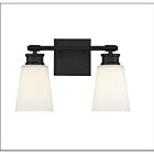 Savoy House Meridian M80054MBK 2-Lights 120W Matte Black Vanity Light