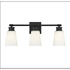 Savoy House Meridian M80055MBK 3-Lights 180W Matte Black Vanity Light