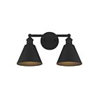 Savoy House Meridian M80063MBK 2-Lights 120W Matte Black Vanity Light