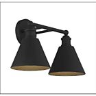 Savoy House Meridian M80063MBK 2-Lights 120W Matte Black Vanity Light