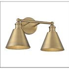 Savoy House Meridian M80063NB 2-Lights 120W Natural Brass Vanity Light