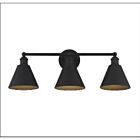 Savoy House Meridian M80064MBK 3-Lights 180W Matte Black Vanity Light