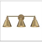 Savoy House Meridian M80064NB 3-Lights 180W Natural Brass Vanity Light