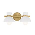 Savoy House Meridian M80074NB 2-Lights 120W Natural Brass Vanity Light