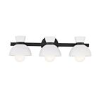 Savoy House Meridian M80075MBK 3-Lights 180W Matte Black Vanity Light
