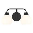 Savoy House M80080MBK 2-Lights 120W Matte Black Bathroom Vanity Light